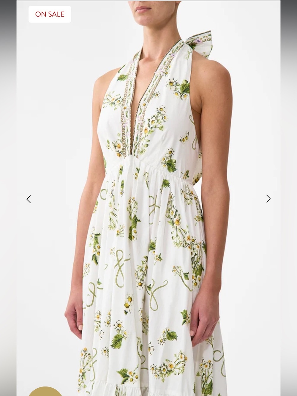 Camilla Botanical Utopia Ruffle Hem Halter Dress - S - NWT - Picture 4 of 14